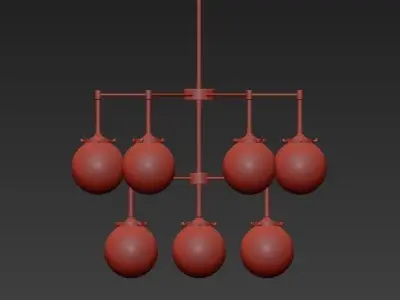 Elk chandelier 3D model buy