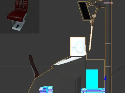 sci fi control station 1 Low-poly 3D model