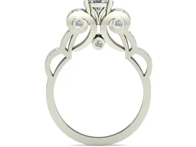 Women Ring  Render 3dm STL OBJ FBX Details 3D print model 396