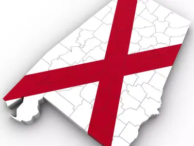 Alabama Political Map 3D model