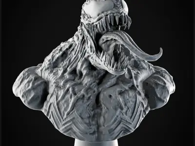 venom bust 3D print model