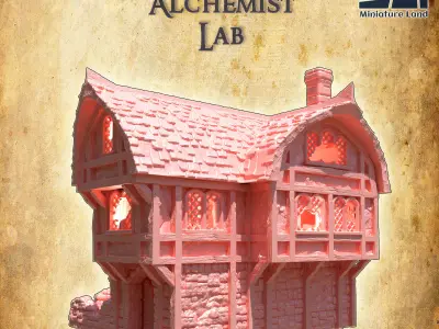 Abandoned Alchemist Lab Tabletop Terrain 28 mm 3D print model