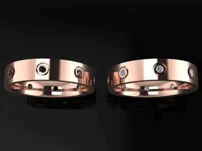Infinity Diamond Box Band Ring Engagement Fashion Mix Sizes 3D print model