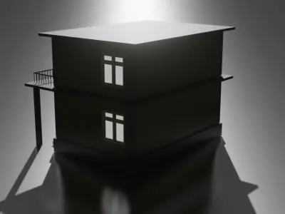 City house low-poly Low-poly 3D model