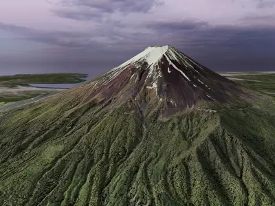 Mount Fuji Multipurpose Terrain Model 3D model