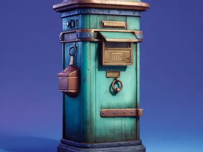 Stylized Postboxes 3D model