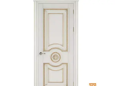 Classic Domberg door with golden patina 3D model
