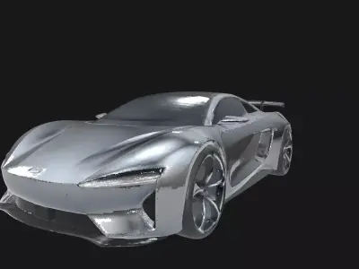 Futuristic Speedster Concept 3D Model 3D model