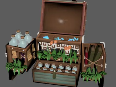 alchemists chest Low-poly 3D model