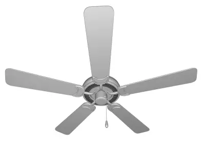 Godbey Blade Standard Ceiling Fan Pull Chain - 2 colour 3D model