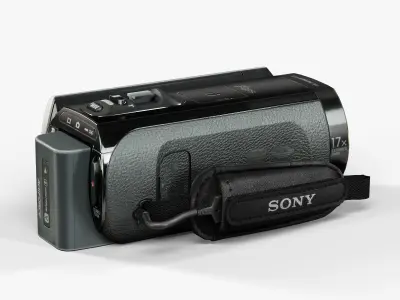 Sony Handycam HDR-TD20V 3D camcorder Low-poly 3D model