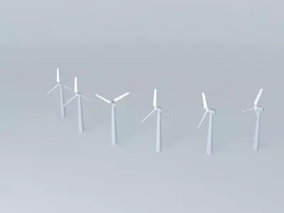 Wind turbines Free 3D model