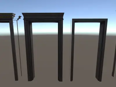 PBR Vintage Doors Collection Low-poly 3D model