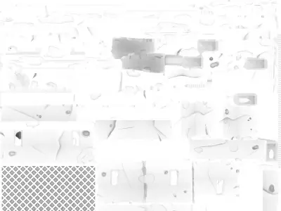 Road blocks and barriers stylized lowpoly models Low-poly 3D model