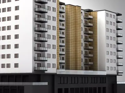 Apartment building 3D model