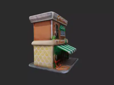 Bakery Coffe low poly 3D model