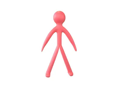 Stick Men v1 009 Low-poly 3D model