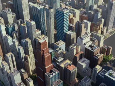 City C1 Low-poly 3D model