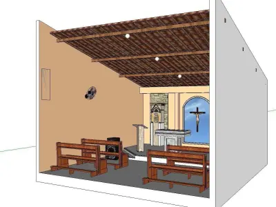 Architecture-Religion-God-Culture-Temple-0281 interior of church 3D model