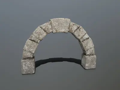 archway 3 stone arch Low-poly 3D model