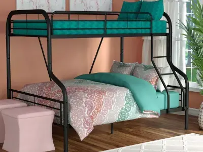 Tara Twin over Full Slat Bunk Bed 3D model
