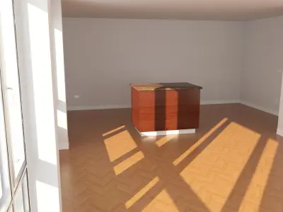 BASE INTERIOR - LIVING DINING ROOM 3D model