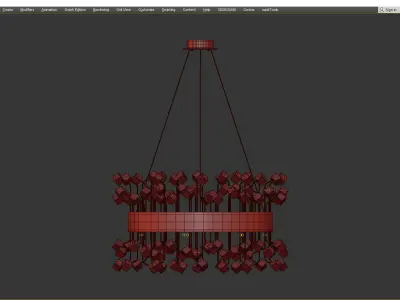 Royalton Round Color Crystal Chandelier Low-poly 3D model