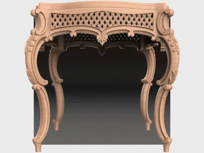 Carved coffee table for CNC 02 3D model