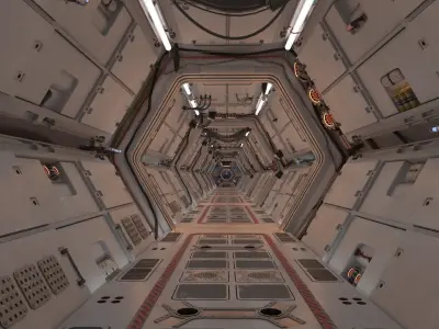 Scifi Corridor 3D model