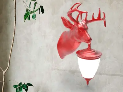 Deer Head Wall Lamp 3D print model purchase