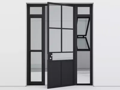 Aluminium door 213 3D model