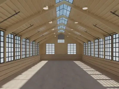 Horse Riding Hall 3D model