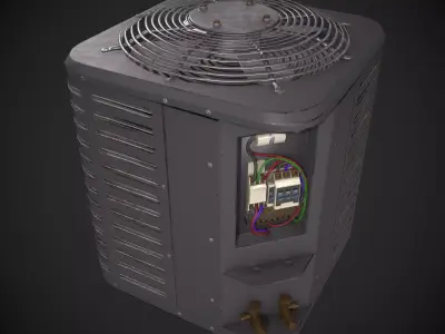 Air Conditioning Condenser Unit Low-poly 3D model