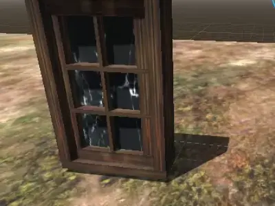 horror window Free low-poly 3D model