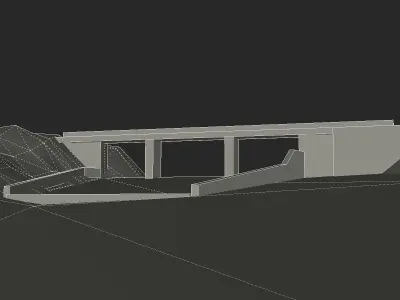 Perserverance Dam Low-poly 3D model