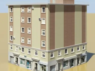 Photorealistic Low Poly Building 3D model