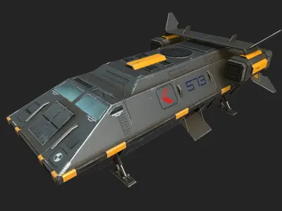 shuttle Low-poly 3D model buy