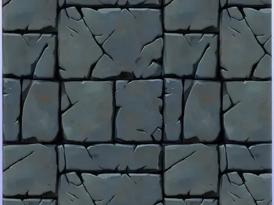Stylized Stone Floor Seamless Texture Texture