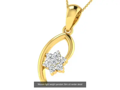 50 Bulk Women light weight pearl pendant 3dm stl render detail 3D Model Pack