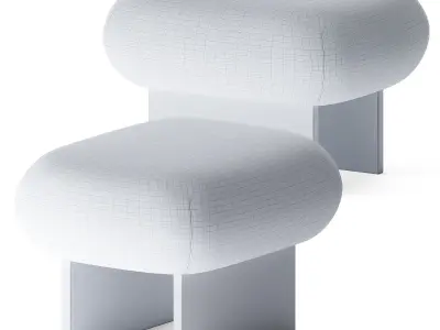 Lart Single ottoman by Fomu 3D model