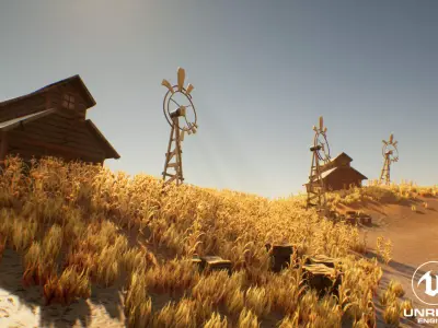 Stylized Farm Low-poly 3D model