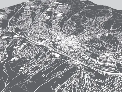 Cityscape Coburg Germany 3D model