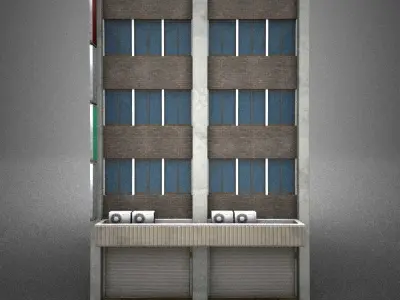 Japan building 09 model in Lightwave 3D 3D model