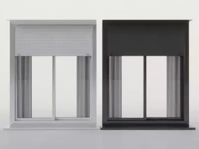 Window for exteriors Low-poly 3D model