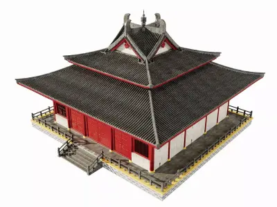 Historic Temple Hall 3D model