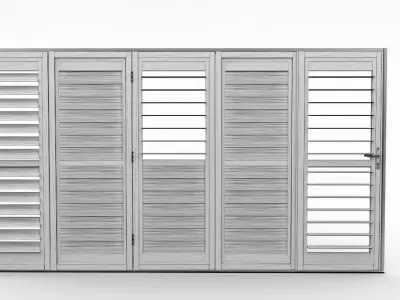 Bi-fold shutter security door 3D model