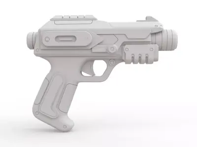 Futuristic Weapon 3D Print Model 3D print model