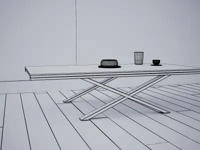 Table - Living Room Furniture 04 3D model