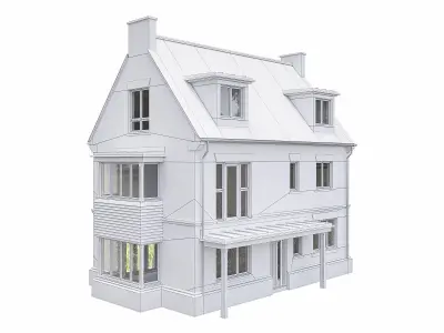 Neighborhood Houses P30 Low-poly 3D model