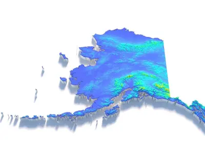 Alaska Terrain Low-poly 3D model